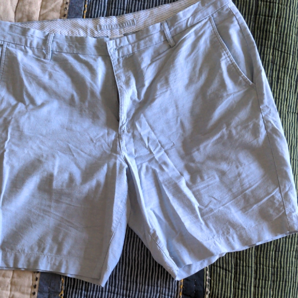 Chaps Blue and White Striped Shorts
